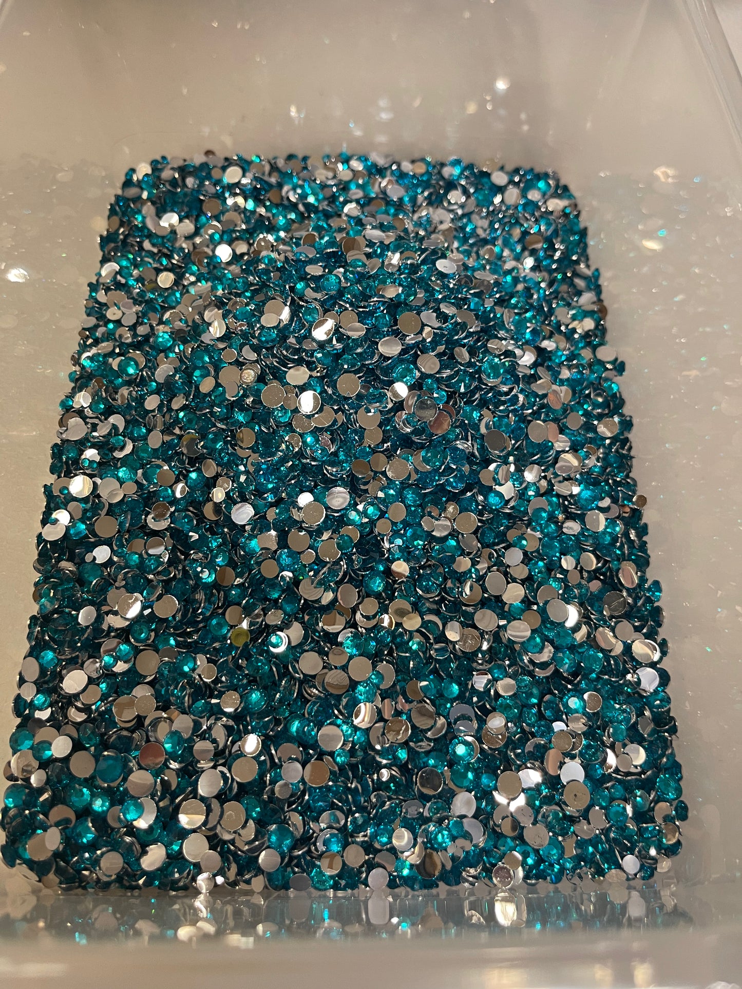 Peacock Blue Resin Rhinestones