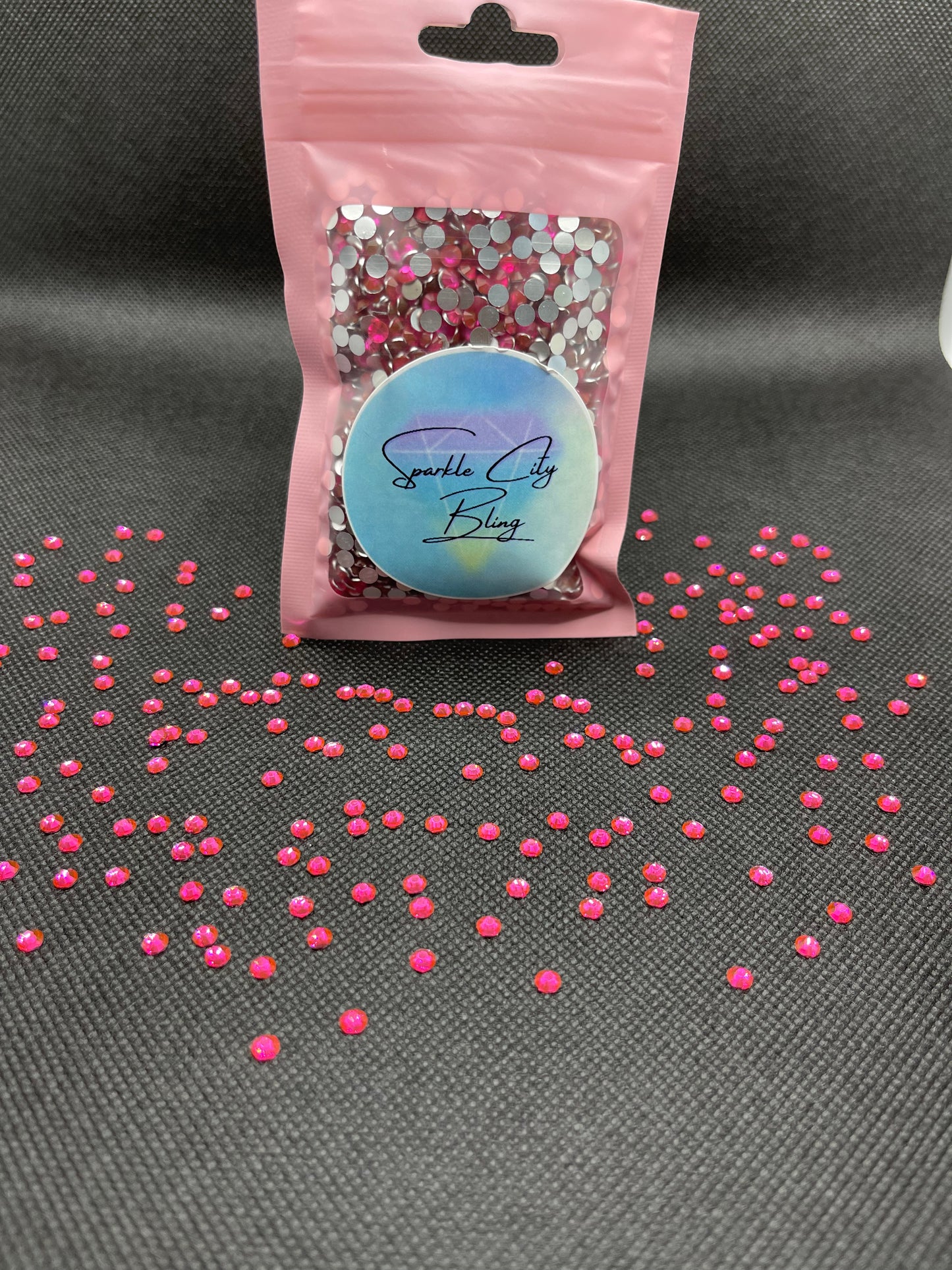 Pink Resin Rhinestones