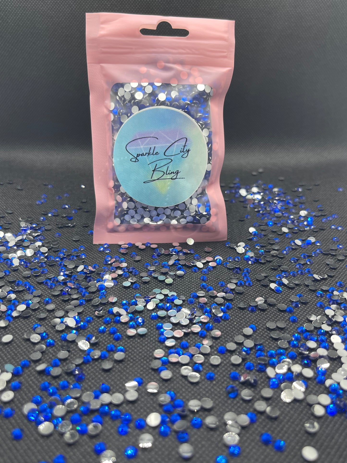 Sapphire Resin Rhinestones