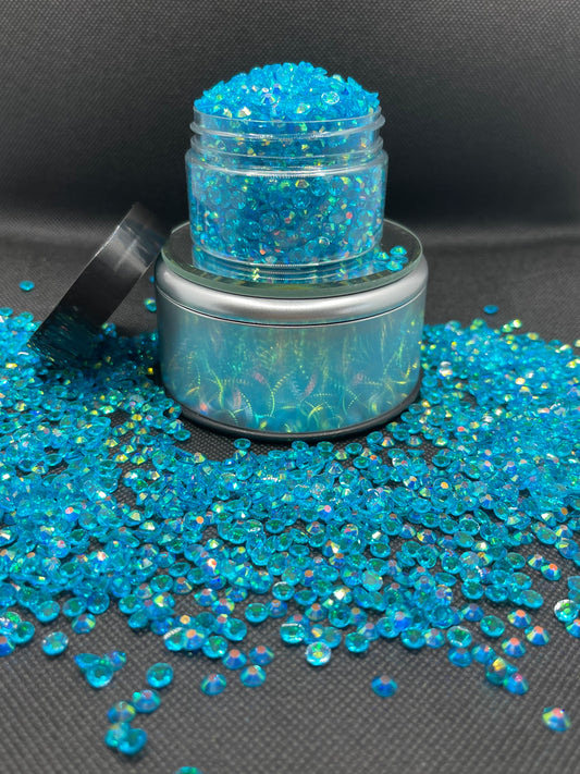 Peacock Blue AB Transparent Rhinestones 5mm (SS20)